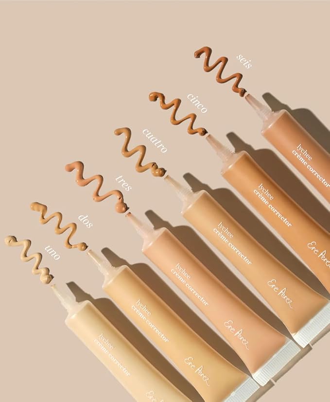 Ere Perez - Natural Lychee Crème Corrector | Vegan, Cruelty-Free, Clean Beauty (Cinco – Golden Pecan, 0.33 oz | 10 ml)-Velvo Beauty