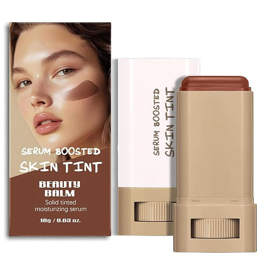 Beauty Balm Serum Boosted Skin Tint – Hydrating Tinted Moisturizer, Lightweight Solid Tinted Foundation Stick for Flawless, Sheer to Medium Coverage, Radiant & Dewy Finish, All-Day Wear (2#, 1)-Velvo Beauty