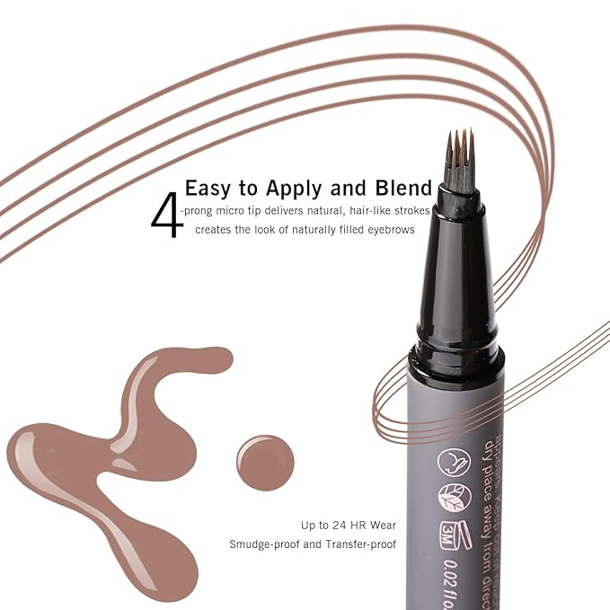 Auburn Eyebrow Pencil with 4-Prong Micro-Fork Tip, Red Eyebrow Pen for Red Head, Create Hair-like Stroke for Natural Brows, 24H Long Wear, Smudgeproof YES.EYE DO (Rustic Red-Auburn)-Velvo Beauty