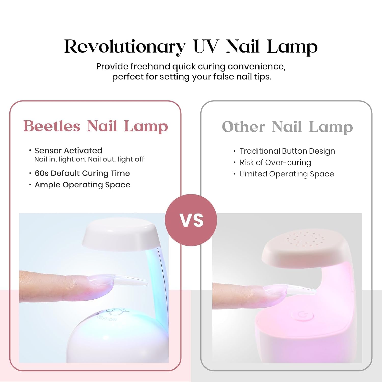 Beetles Gel Nail Kit 600Pcs Long Coffin Nail Tips with Pink Gel Polish Top Coat,15 Sizes Soft Clear Press on Nails 5 In 1 Nail Glue Uv Lamp Easy Nail Extension Set for Women-Velvo Beauty