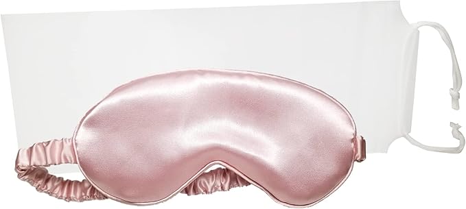 in Flight Mind Mulberry Silk Sleep Mask, Eye Mask for Sleeping with Elastic Headband, Super Soft Sleeping Mask,Comfortable Silk Eye Sleep Mask, Sleep Eye Mask for Night Sleeping, Travel, Nap(Pink)-Velvo Beauty