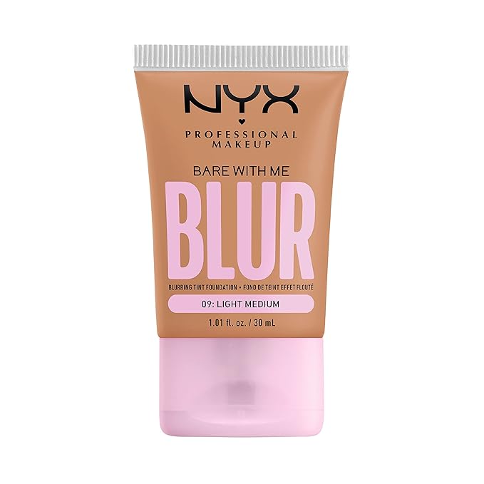 NYX PROFESSIONAL MAKEUP Bare With Me Blur Skin Tint Foundation Make Up with Matcha, Glycerin & Niacinamide - Light Medium-Velvo Beauty
