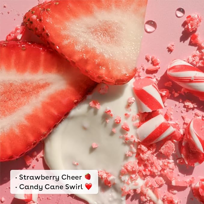 eos Holiday Lip Balm Gift- Strawberry Cheer & Candy Cane Swirl, Stocking Stuffers, All-Day Moisture Lip Care, 0.14 oz, 2-Pack-Velvo Beauty