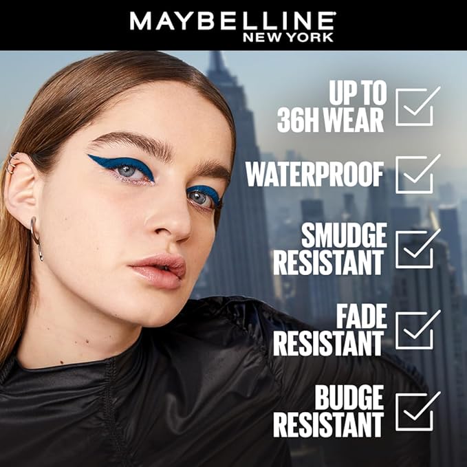 MAYBELLINE New York Tattoo Studio Long-Lasting Sharpenable Eyeliner Pencil, Glide on Smooth Gel Pigments with 36 Hour Wear, Waterproof Rose Quartz 0.04 oz-Velvo Beauty
