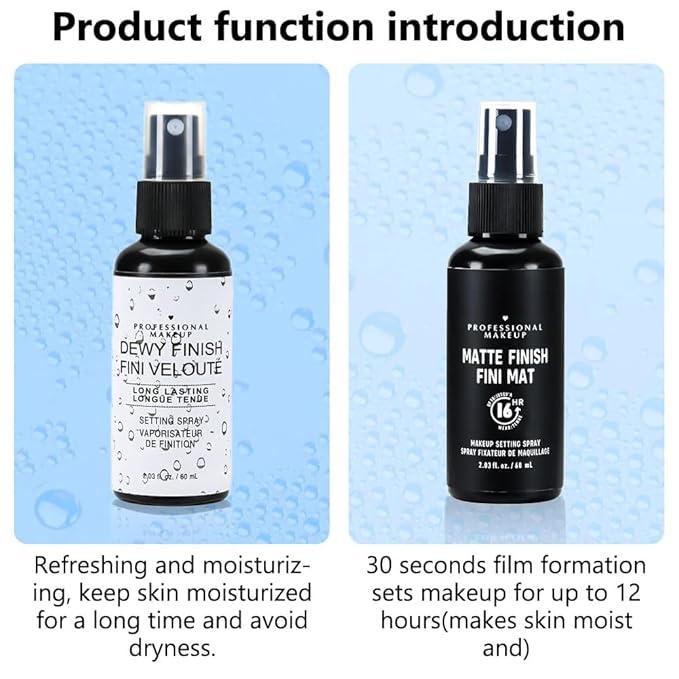 Kaely 2IN1 Hydrating Setting Spray for Face,Primer Face Makeup Matte Dewy Finish,Waterproof Setting Spray for Makeup Long Lasting,Oil Control,maquillaje Up To 16 Hours,Vegan & Cruelty-Free-Velvo Beauty
