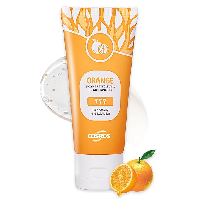 BROUYOUE Orange Exfoliating Gel Scrub for Face and Body Skin, Deep Cleansing Moisturizing Skin Orange Peeling Gel, Natural Orange Exfoliating Gel for All Types Skin (1pc)-Velvo Beauty