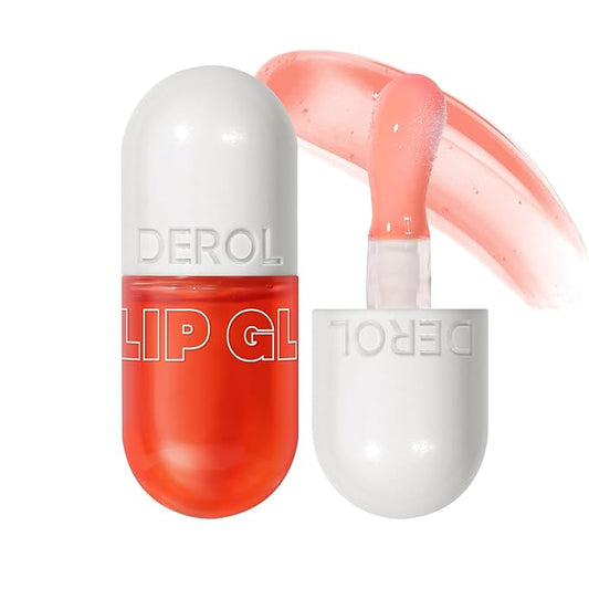 Lip Plumper Raspberry (0.19 Fl. Oz.) Lip Gloss Natural Lip Oil 2in1 Lip Care Serum for Beautiful Fuller-Looking Lips, Hydrating & Reduce Fine Lines,Grapefruit-Velvo Beauty