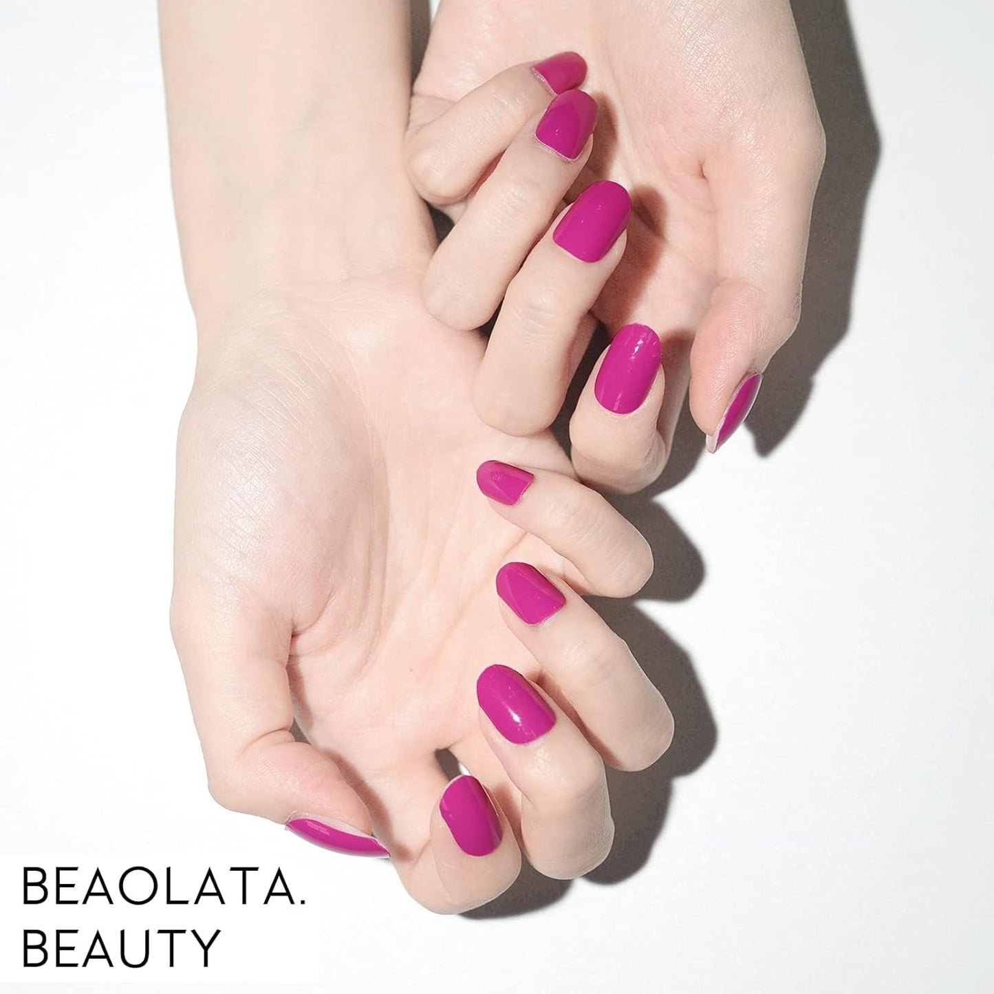 Nail Polish Strips, 32PCS Salon Quality Wraps, Long Lasting Gel Nail Stickers for Women Easy Apply& Remove (Juice Pink)-Velvo Beauty