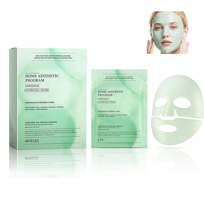 YIKESHU Retinol Collagen Face Mask – Korean Tightening Hydrogel Overnight Mask, Deep Moisturizing & Elasticity Boost, Long-Lasting Hydration & Brightening Skin (Retinol Collagen Face Mask)-Velvo Beauty