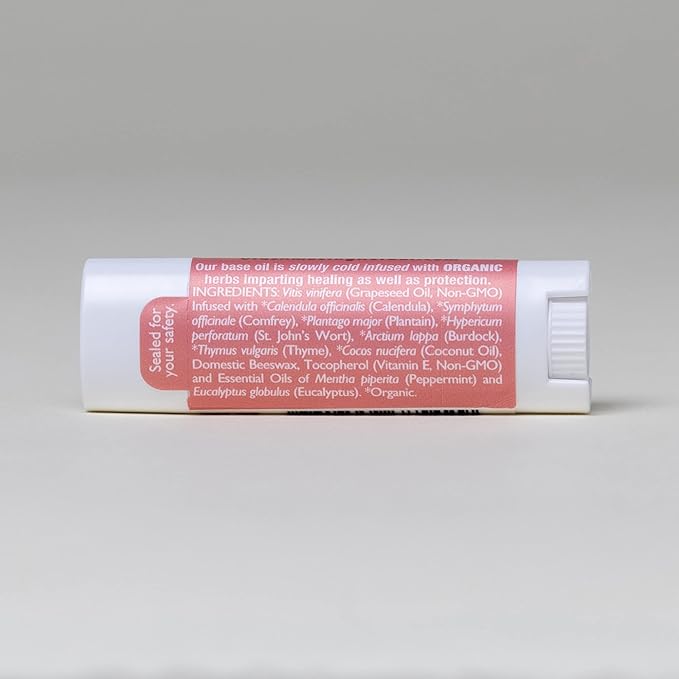 Natural Lip Balm, Herbal Infused, Mintyliptus Peppermint Eucalyptus, Calendula Lip Balm, Ora's Amazing Herbal-Velvo Beauty