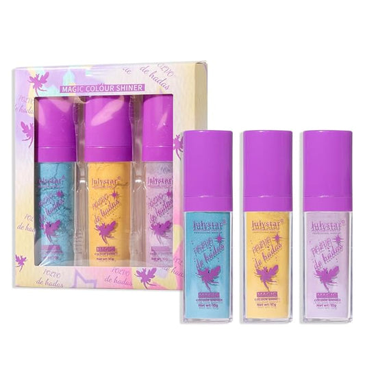 Highlighter Makeup Stick - Patting Powder, Body Glitter Fairy Dust Glitter Fairy Makeup Powder Stick Patting Powder Glitter Contour Blush Powder Face Brightens for Face Body Hair Makeup Kit - 3 PCS(b)-Velvo Beauty