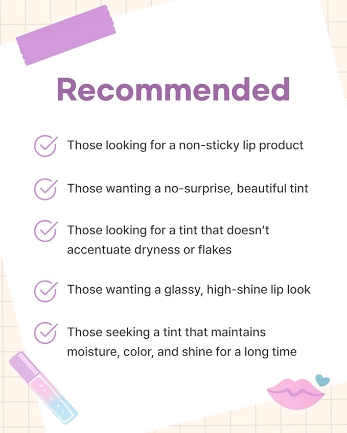 DEARMAY LA PISTE LIP TINT LP07 Falling 0.14 oz. long lasting lip stain with glossy finish and lightweight texture, non sticky, hydrating formula with no flaking and glassy vivid tint, korean makeup-Velvo Beauty