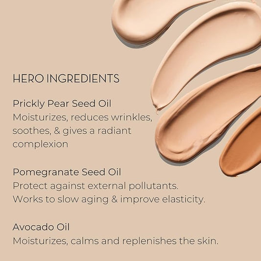 INIKA Organic BB Cream Foundation - Vegan Makeup with Hydrating Prickly Pear, Jojoba, and Pomegranate Seed Oil - Lightweight, Radiant BB Glow for Balanced Skin Tone, Porcelain, 1 fl oz-Velvo Beauty