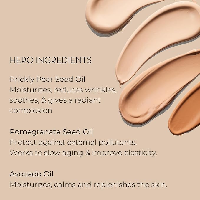 INIKA Organic BB Cream Foundation - Vegan Makeup with Hydrating Prickly Pear, Jojoba, and Pomegranate Seed Oil - Lightweight, Radiant BB Glow for Balanced Skin Tone, Honey 1 fl oz-Velvo Beauty