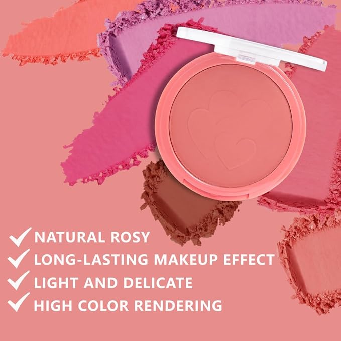 Single Warm Orange Matte Cream to Powder Blush Makeup Palette, Cheeks Face Blushes for Older Women, Natural Monochrome Blushes Makeup Palette, Paleta de rubores 05(0.35 Oz)-Velvo Beauty