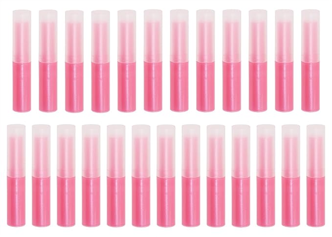 0.14oz Empty Flavored Lip Balm Container Tubes Plastic Homemade Moisturizing Lip Stick with Caps Bulk Fit for Women Adult DIY Making Supplies, 25 Count (Red)-Velvo Beauty