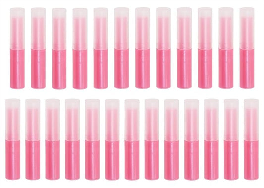 0.14oz Empty Flavored Lip Balm Container Tubes Plastic Homemade Moisturizing Lip Stick with Caps Bulk Fit for Women Adult DIY Making Supplies, 25 Count (Red)-Velvo Beauty