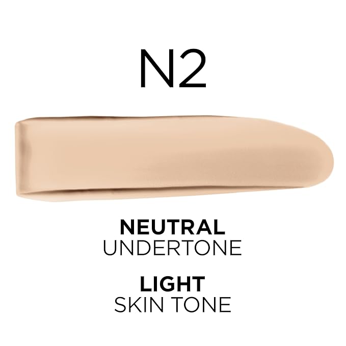 L'Oreal Paris True Match Super-Blendable Foundation, Medium Coverage Liquid Foundation Makeup, N2, Light, 1 Fl Oz-Velvo Beauty