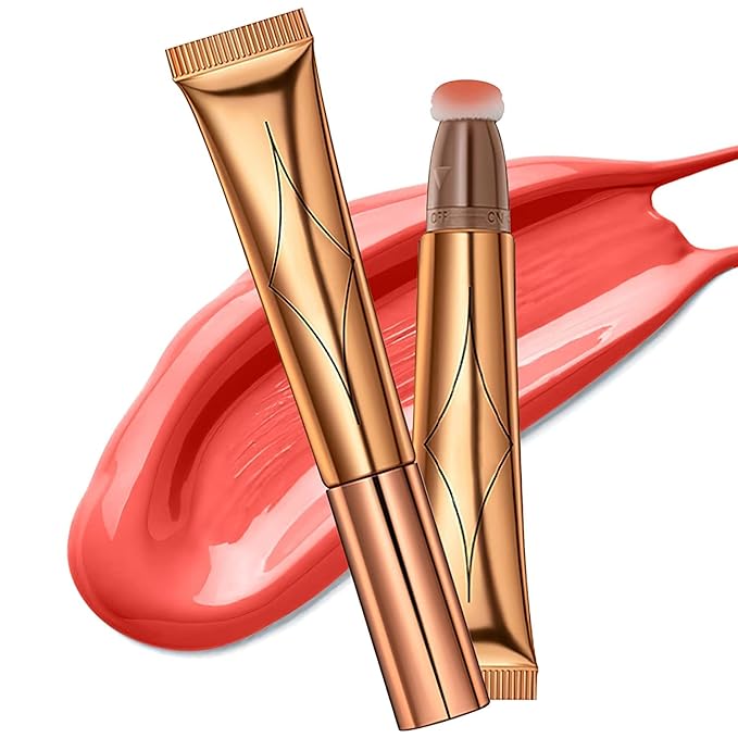 Contour Beauty Wand, Liquid Face Concealer Contouring Highlighter Blusher Stick with Cushion Applicator, Long Lasting Smooth Natural Matte Finish, Lightweight Blendable Super Silky Cream Contour Stick (03# Blush Peach)-Velvo Beauty