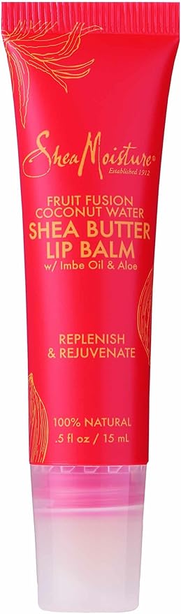 Shea Moisture Fruit Fusion Coconut Water Butter Lip Balm Care for Unisex, 0.5 Ounce-Velvo Beauty