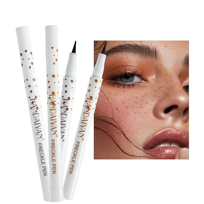Freckle Pen 4 Colors Natural Freckle Pen Fake Freckle Pen Waterproof Long Lasting Soft Spots Natural Relaxing Sun Makeup (Chestnut)-Velvo Beauty