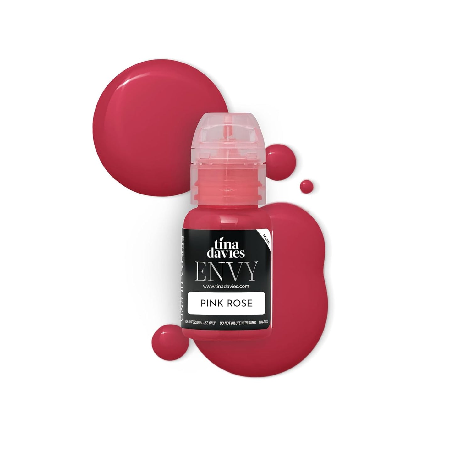 Tina Davies Professional Envy & Lust Lip Pigments - Permanent Lip Makeup - Colors Heal True to Tone - High Retention - Envy Pink Rose, 1/2oz/15ml Bottle-Velvo Beauty