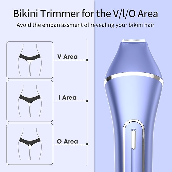 Epilator for Women, 7 in 1 Hair Removal for Women, Body Shaver, Bikini Trimmer, Face Razor, Facial Brush, Face Massage, Foot Callus Remover, IPX7 Waterproof Electric Shavers, Ideal Female Gift-Velvo Beauty