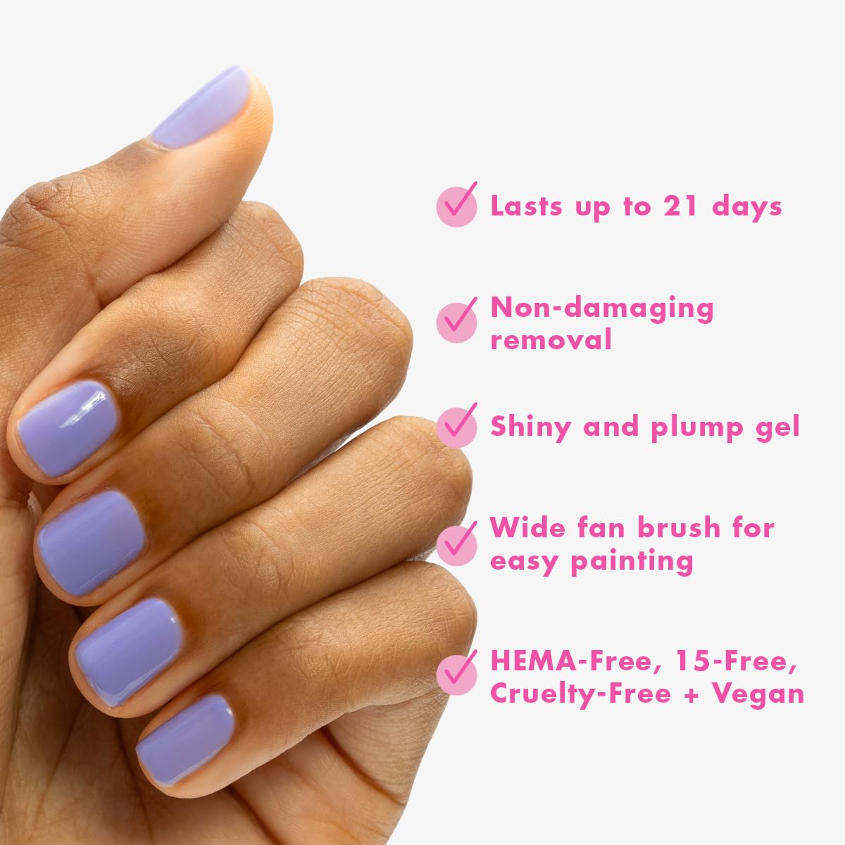 Olive & June Gel Polish | UV LED Nail Lamp Needed | Long Lasting Formula | Up to 21 Days of Wear | Damage-Free Removal | Salon-Quality Manicure at Home | Bold & Unshaken | Bold Purple-Velvo Beauty
