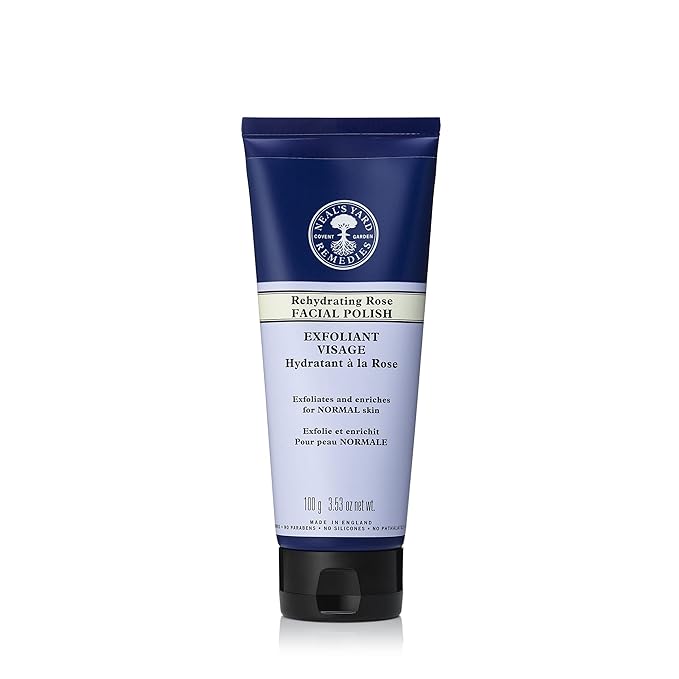 Neal's Yard Remedies Rehydrating Rose Face Polish | Exfoliating Face Scrub With Damask Rose | For Dehydrated Skin |3.53 oz. net wt.-Velvo Beauty
