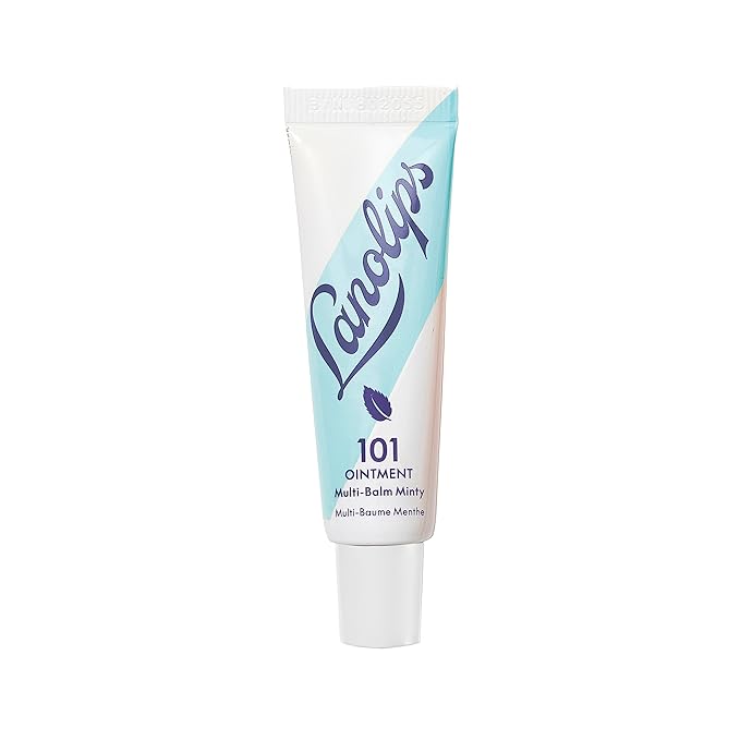 Lanolips 101 Ointment Multi-Balm, Minty - Fruity Lip Balm with Vitamin E Oil and Lanolin for Lip Hydration - Naturally Flavored Lanolin Lip Balm for Very Dry Lips - Dermatologist Tested (.35 oz)-Velvo Beauty