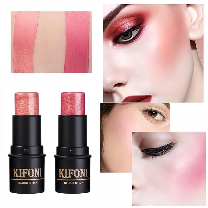 4 Pcs Cruelty-Free Waterproof Highlighter Makeup Sticks Shimmer Illuminator and Blush Stick Face Contour Cosmetics Set Easy To Use Blends Effortlessly-Velvo Beauty