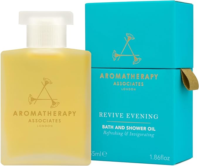 Aromatherapy Associates Revive Evening Bath and Shower Oil – Natural Hydrating Oil with 3 Essential Oils to Refresh Mind, Body, and Spirit (1.86 oz)-Velvo Beauty
