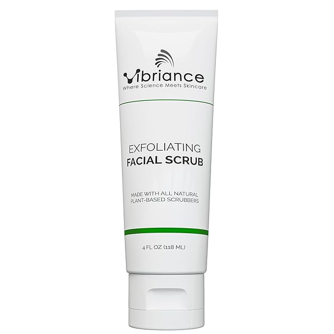 Vibriance Ultra-Gentle Face Scrub, 4 fl oz - Exfoliating Facial Wash Unclogs Pores - Sulfate and Paraben-Free Exfoliator For All Skin Types - Made with Natural Ingredients-Velvo Beauty