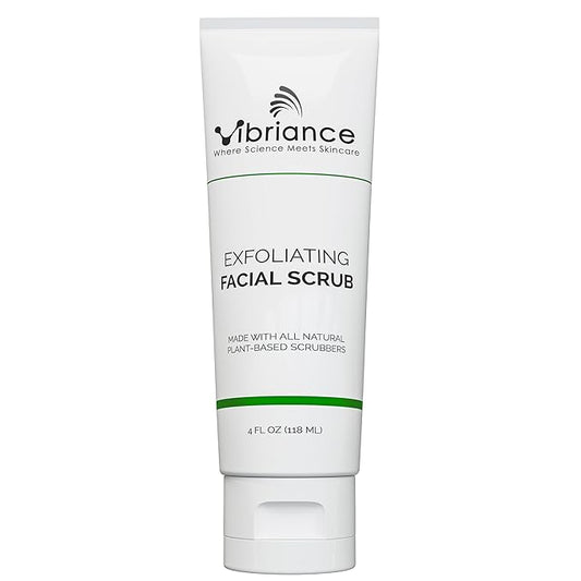 Vibriance Ultra-Gentle Face Scrub, 4 fl oz - Exfoliating Facial Wash Unclogs Pores - Sulfate and Paraben-Free Exfoliator For All Skin Types - Made with Natural Ingredients-Velvo Beauty