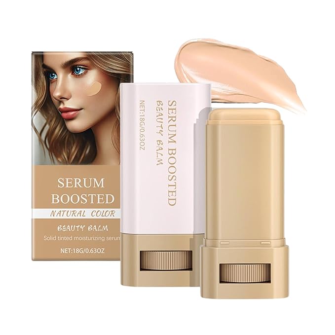 Be auty Balm Skin Tint Stick - Tinted Moisturizer for Face - Multi-Use Foundation Stick Full Coverage - Tinted Solid Serum Foundation Balm for Contour Concealer, Natural Finish-Velvo Beauty