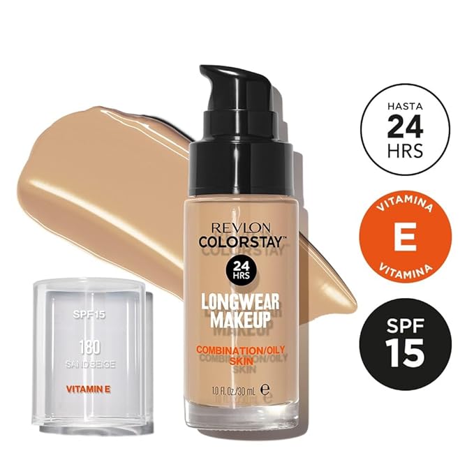Revlon Colorstay Liquid Makeup Foundation with Pump - 180 Sand Beige-Velvo Beauty