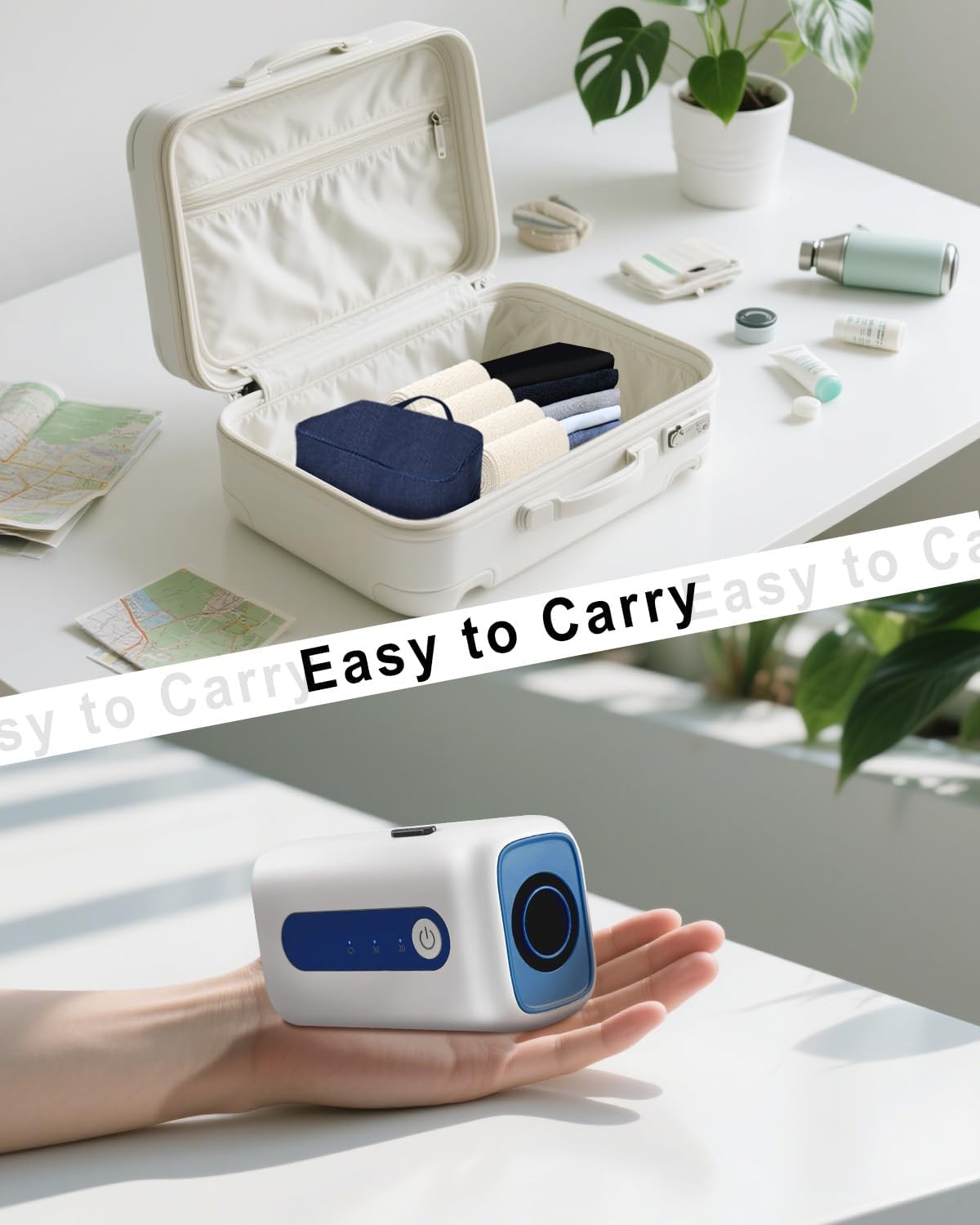 Portable Household Cleaning Box Cleaner Kit Supplies Storage Bag, Auto-Clean Equipment Care Box,Time-Saving Waterless Operation, Cleaner Machine for Air Fresh-Velvo Beauty