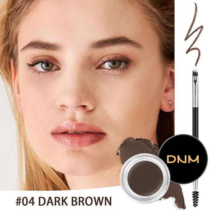 evpct Eyebrow Stencils Kit for Women Shaping, Eyebrow Shaper Makeup Kit, Eye Brow Stencil Shaper Tinting kits for Women, with Eyeliner, Eyebrows Pencil, Pomade, Brush and 10 Stencils, Kit04 DARK BROWN-Velvo Beauty