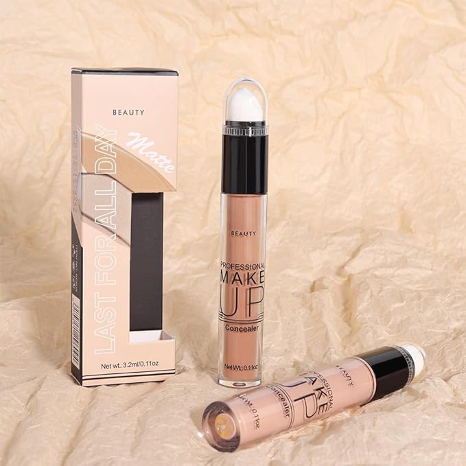 2 Pack Liquid Foundation Cream for Face Makeup,Durable Full Coverage Matte Concealer Make Up,Oil Control & Waterproof Base Primer -0.35+0.35 Fl.Oz (03+04#)-Velvo Beauty