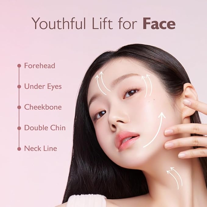 MILKTOUCH Face Lifting Ceramic Pink Gua Sha - Double Chin Lift, Muscle Relief Massage Tool for Face and Body, Korean Self Care Gua Sha-Velvo Beauty