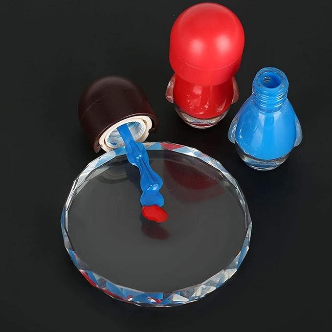 Nail Palette Board, Nail Art Palette,2PCS/set Nail Art Palettes Color Mixing Toning Glass False Eyelash Glue Hold Makeup Pallet for Acrylic Manicure-Velvo Beauty