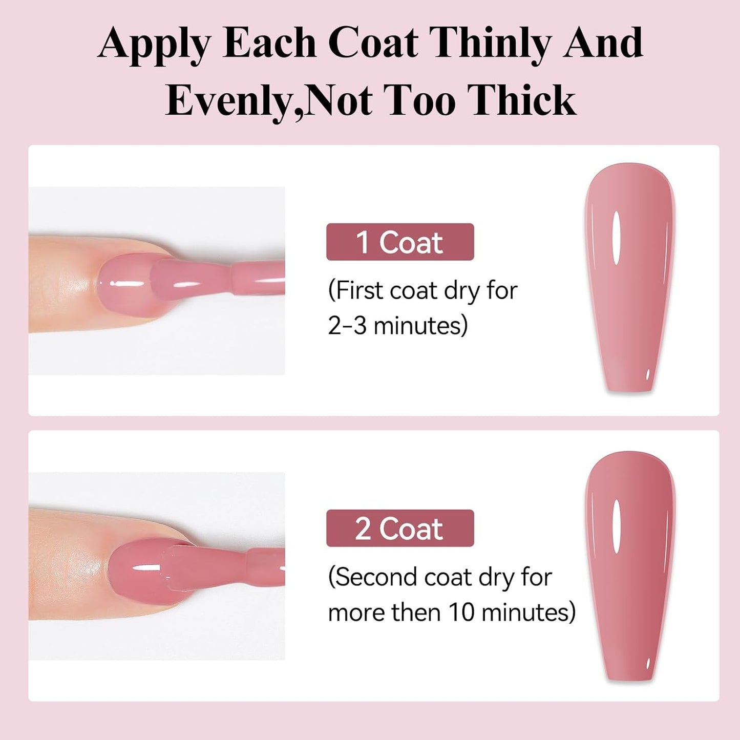 Nail Polish Quick Dry Pink Nail Lacquer Sheer Color, Regular Fast Drying Fingernail Polish Bulk Non Gel Long-Lasting DIY Salon Gift For Women-Velvo Beauty