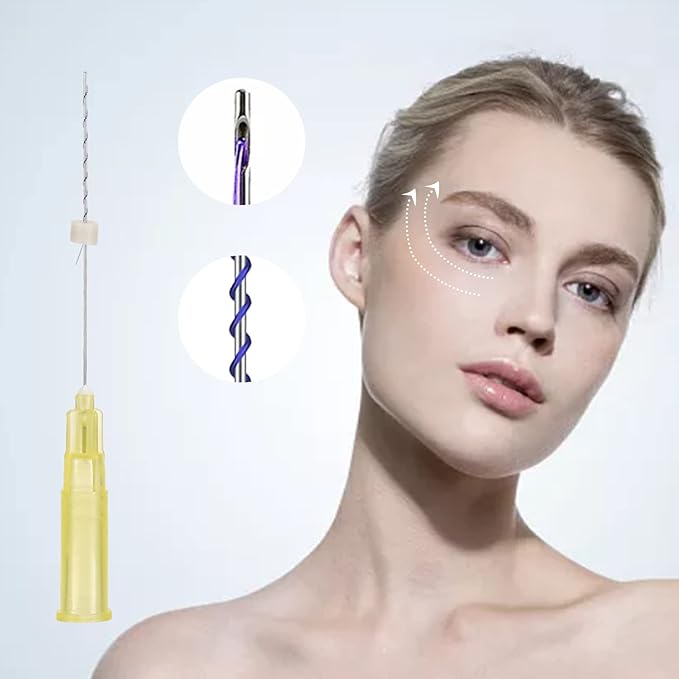 Pdo Threads Eye Lift for Eyes, Mono Screw Type, B-Type, 30G25MM, 20pcs-Velvo Beauty