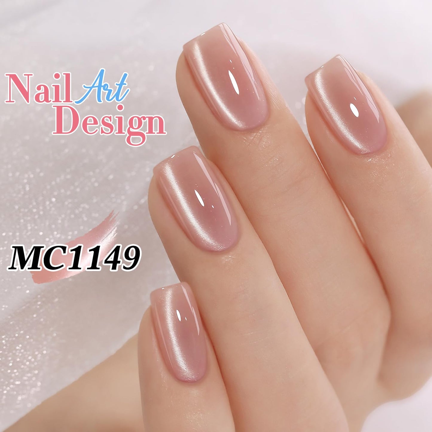 Double Rhythm 6 Colors Cat Eye Gel Polish Set Shimmer Glitter with Magnet Holographic Reflective Magnetic UV Nail Art Kit (6-Kit-46)-Velvo Beauty