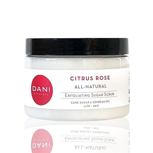 Naturals Exfoliating Sugar Scrub - Citrus Rose - Organic Cane Sugar & Shea Butter - Deep Hydration & Gentle Exfoliation for Smooth, Radiant Skin - 14 oz-Velvo Beauty