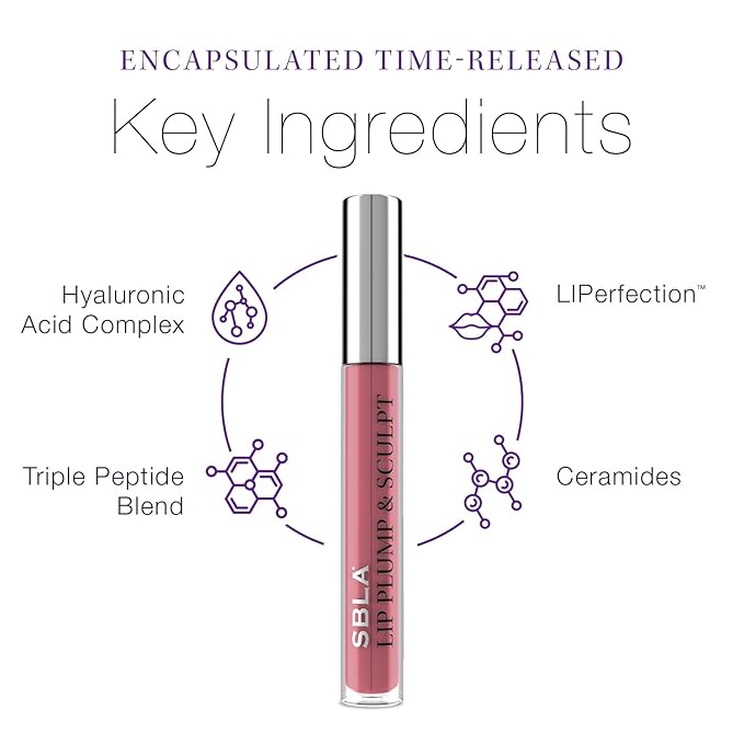 SBLA Beauty - Double The Plump - Lip Plump & Sculpt 11 Fl Oz / 325ml - Lip Plumper - Fuller & Firmer Lips, With Hyaluronic Acids & Peptides - Instantly Plumps, Enhances Hydrates, Reduces Fine Lines-Velvo Beauty