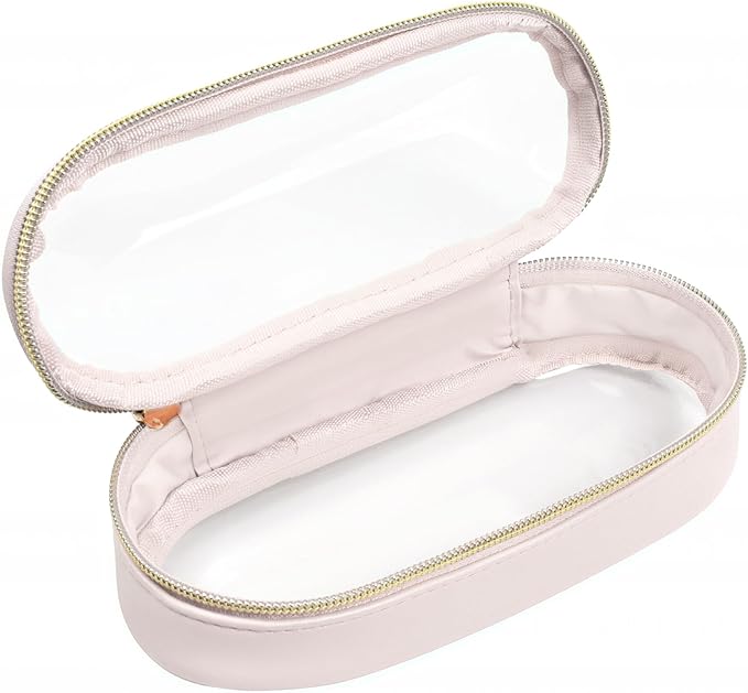 Clear Makeup Bag Small, TSA Approved Portable Toiletry Bag with Zipper Cosmetic Travel Bag Makeup Organizer Case Mini Makeup Pouch for Purse Car Organizer Bag for Women Men-Velvo Beauty