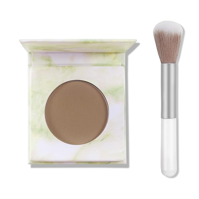 Matte Contour Palette, Face Sculpting Grey Contour Powder Palette for Light Fair Skin, Cool Toned Face Bronzer Makeup Contouring Palette, Buildable Matte Bronzer, 02#Dark Brown-Velvo Beauty