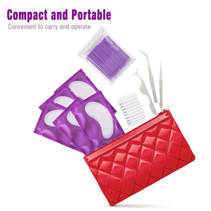 5 Pairs Under Eye Pads With Eyelash Holder Pallet and Brush and Tweezers Set, Lint Lash Extension Eye Gel Patches for Eyelash Extension Eye Mask Beauty Tool-Velvo Beauty