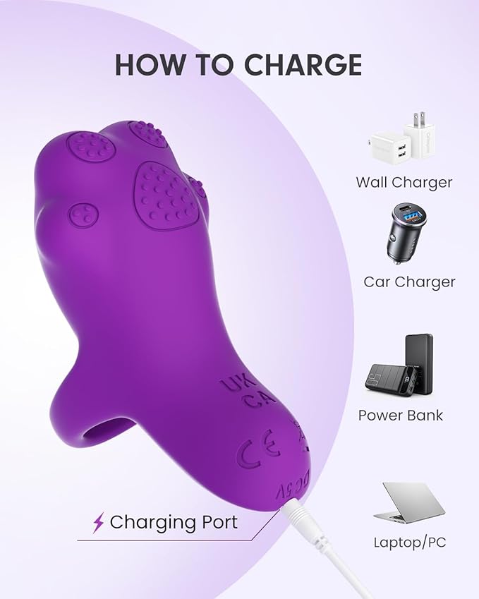 Portable Mini Facial Massage Ball, Waterproof Rechargeable Powerful Multifunctional Eye Face Finger and Neck Massager, Violet-Velvo Beauty